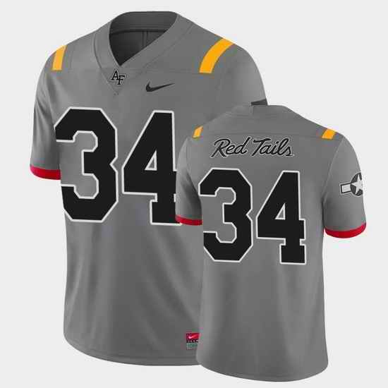 Men Air Force Falcons Timothy Jackson Game Anthracite Red Tails Alternate Jersey
